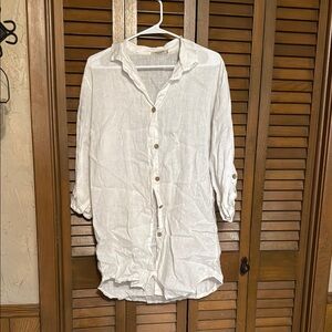 White Button-Up Women's Top